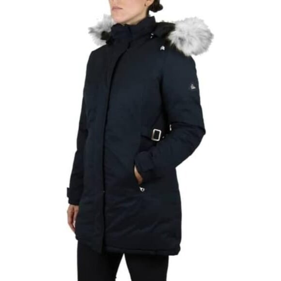 NWOT Spire By Galaxy Women's Navy Blue Jenar Heavyweight Coat Jacket Size S 2206 - Picture 1 of 15